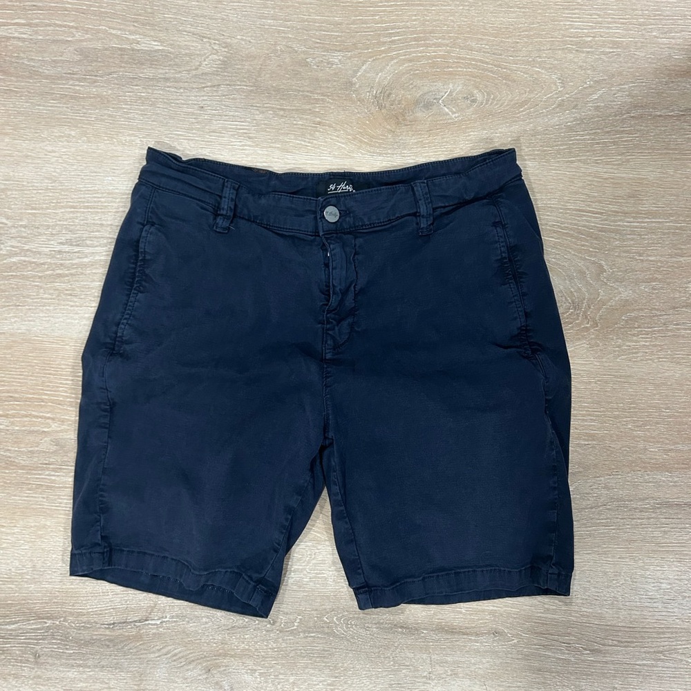 Heritage Blue Flat Front Shorts Classic Style